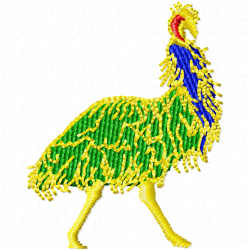 Emu Embroidery Design 2